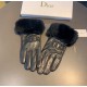 Dior DIDR new 2022 fall and winter lazy rabbit hair CD sheepskin embroidered gloves   cell phone touch screen, worth comparing     the same paragraph different quality, kill the market poor product, imported a first-clas