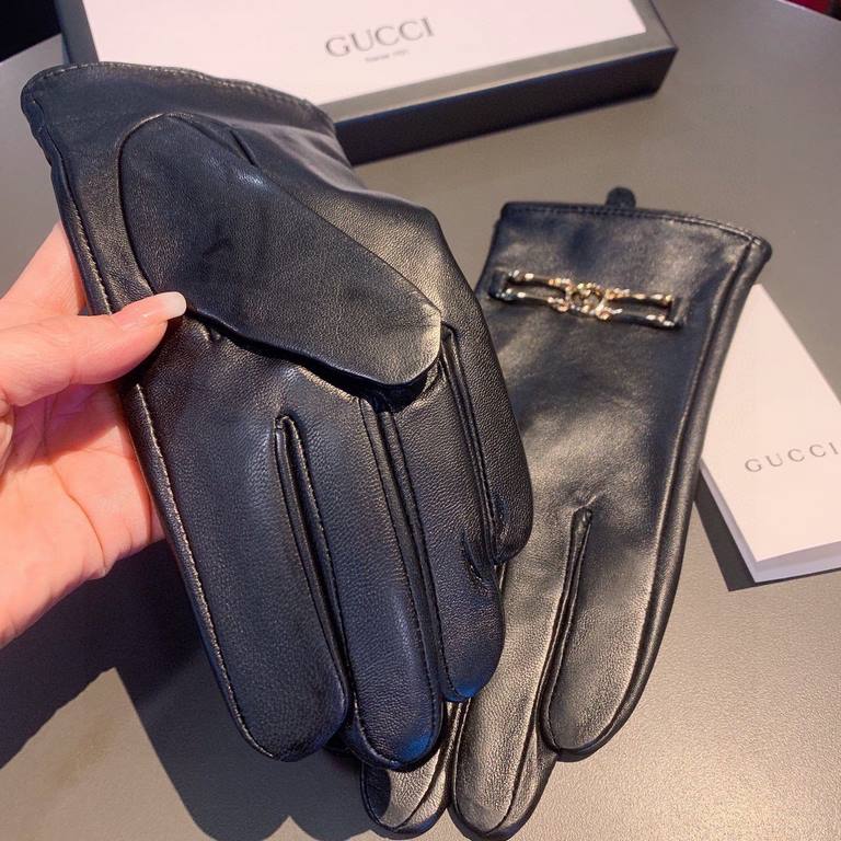 2022 new exclusive first   touch screen gloves Gucci Gucci new high-grade sheepskin gloves    goddesses set the United States preferred can not be missed    100% selection of imported sheepskin Leather fine and soft Reco