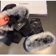 Chanel Chanel 2023 fall and winter short lazy rabbit hair ribbed gloves   worth comparing     the same paragraph different quality, kill the market poor product, imported a first-class sheepskin  lazy rabbit hair lining 