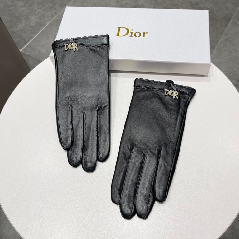 2023 new exclusive first   touch screen gloves Dior Dior [original quality] official website synchronization women's new high-grade sheepskin gloves    goddess preferred can not be missed    hundred percent selection of 