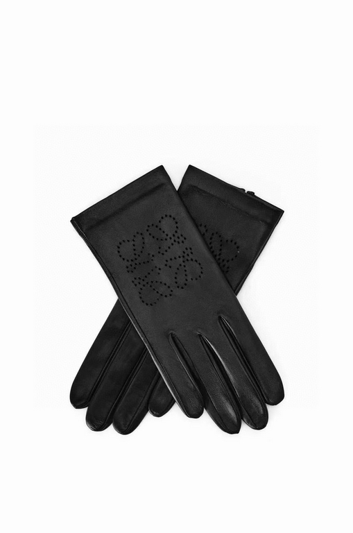 Luo Yiwei official website the latest models official synchronization ladies new imported sheepskin gloves leather gloss bright full soft delicate feel first-class    Size average size