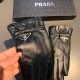 2022 new exclusive first  touch screen gloves Prada wave flower   edge gloves [original quality] official synchronization of the official website Ms. new high-grade sheepskin gloves    goddesses preferred can not be miss