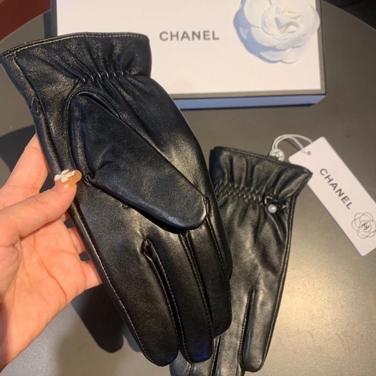 2022 new exclusive first  touch screen gloves Chanel Chanel [original quality] official website synchronization women's new high-grade sheepskin gloves    goddess preferred can not be missed    100 percent selection of i