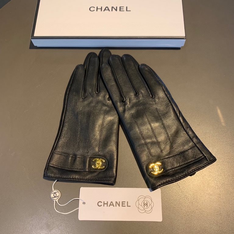 With packaging2022 new exclusive first  touch screen gloves Chanel Chanel double C [original quality] official synchronization Ms. new high-grade sheepskin gloves    goddess preferred can not be missed    hundred percent