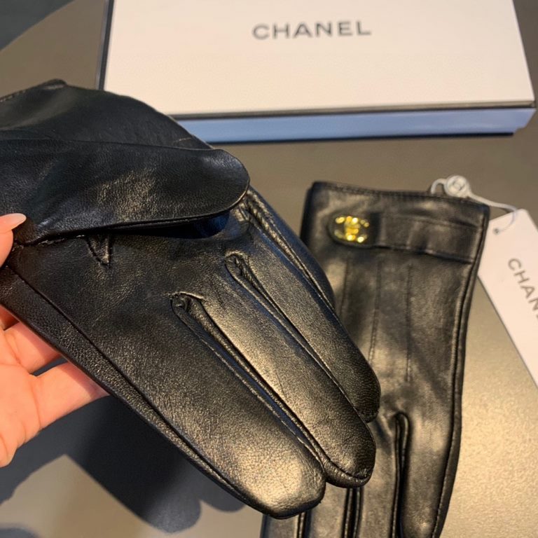 With packaging2022 new exclusive first  touch screen gloves Chanel Chanel double C [original quality] official synchronization Ms. new high-grade sheepskin gloves    goddess preferred can not be missed    hundred percent