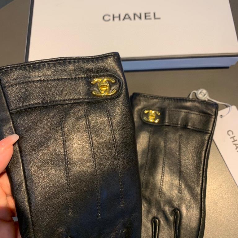 With packaging2022 new exclusive first  touch screen gloves Chanel Chanel double C [original quality] official synchronization Ms. new high-grade sheepskin gloves    goddess preferred can not be missed    hundred percent