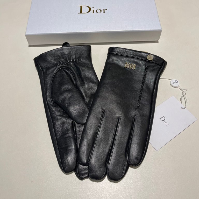 Dior Dior 2022 new exclusive first  touch screen men's models gloves [original quality] official website synchronization men and women. New couples   high-grade sheepskin gloves    set of the United States of America pre