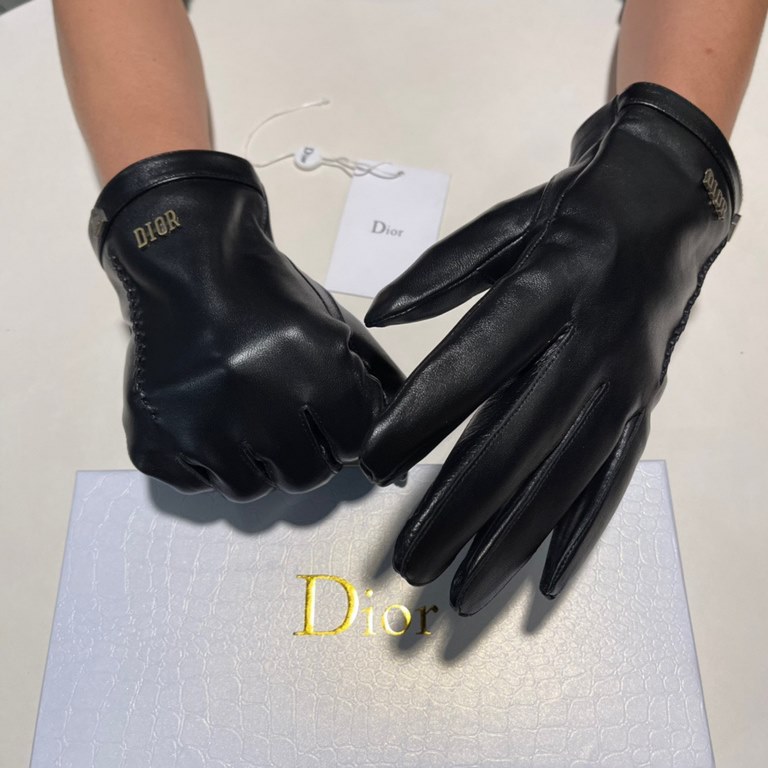 Dior Dior 2022 new exclusive first  touch screen men's models gloves [original quality] official website synchronization men and women. New couples   high-grade sheepskin gloves    set of the United States of America pre