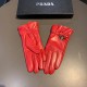 2022 new exclusive first  touch screen gloves Prada wave flower   edge gloves [original quality] official synchronization of the official website Ms. new high-grade sheepskin gloves    goddesses preferred can not be miss