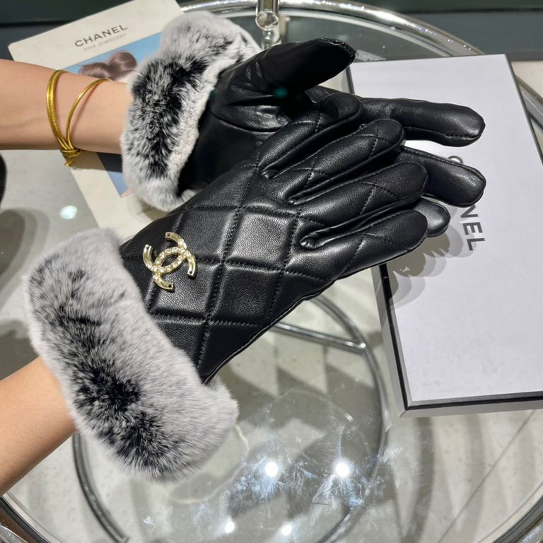 Chanel Chanel 2022 fall and winter lazy rabbit hair sheepskin gloves   cell phone touch screen, worth comparing     the same paragraph of different qualities, kill the market poor products, imported first-class sheepskin