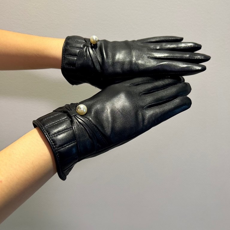 2023     new exclusive first  double C touch screen gloves Chanel Chanel [original quality] official synchronization Ms. new high-grade sheepskin gloves    goddess preferred can not be missed     hundred percent of the s