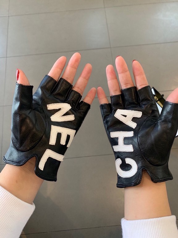 Chanel fall and winter new women's gloves official website synchronization    imported sheepskin leather ultra-thin soft and comfortable lining silk lining Size M L