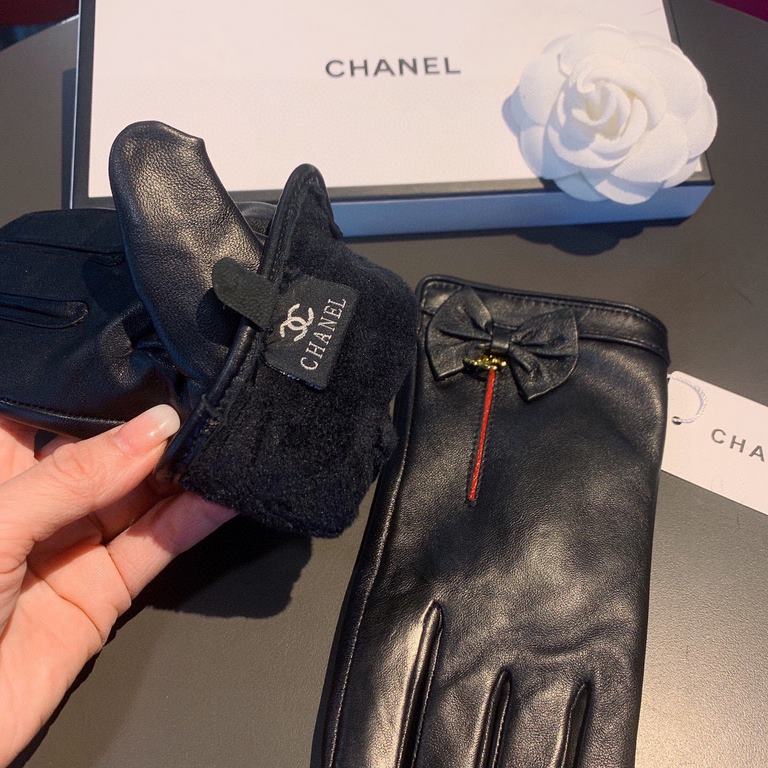 2022 new exclusive first  touch screen gloves Chanel Chanel [original quality] official website synchronization women's new high-grade sheepskin gloves    goddess preferred can not be missed    100 percent selection of i