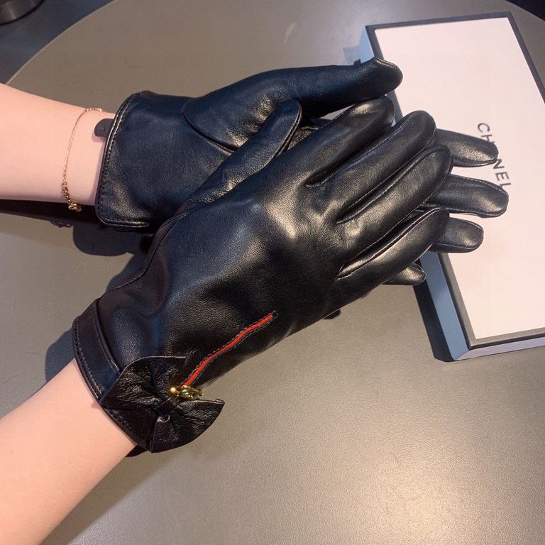 2022 new exclusive first  touch screen gloves Chanel Chanel [original quality] official website synchronization women's new high-grade sheepskin gloves    goddess preferred can not be missed    100 percent selection of i