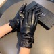 2023 new exclusive first  touch screen gloves Prada wave flower   edge gloves [original quality] official website synchronization Ms. new high-grade sheepskin gloves    goddesses preferred can not be missed        100 pe