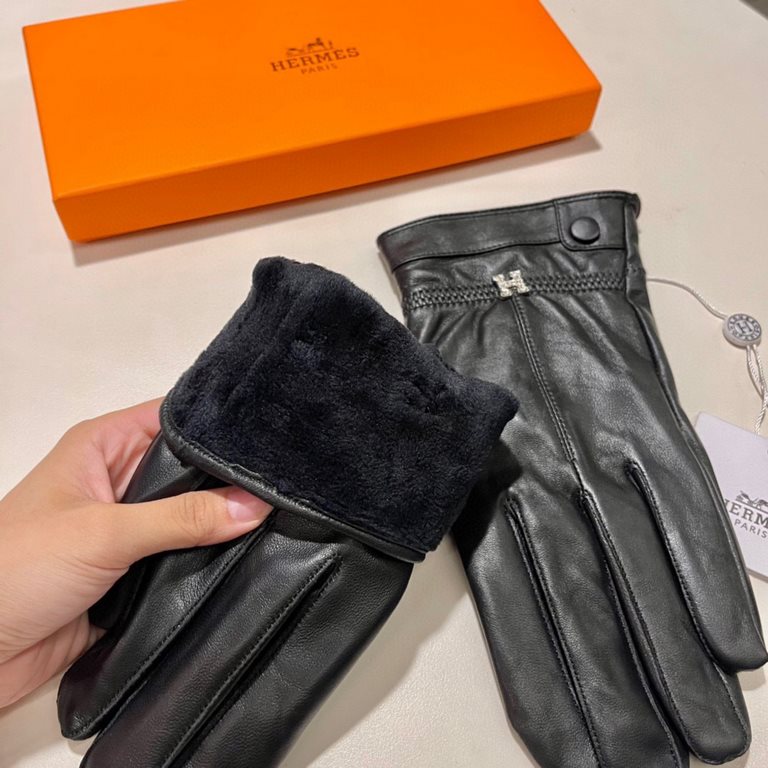 Hermes Hermes Men's Gloves      selected high-quality cotton sheepskin soft and delicate    Warm effect don't good  send boyfriend send husband preferred quality assurance meticulous workmanship    Lining with box fleece