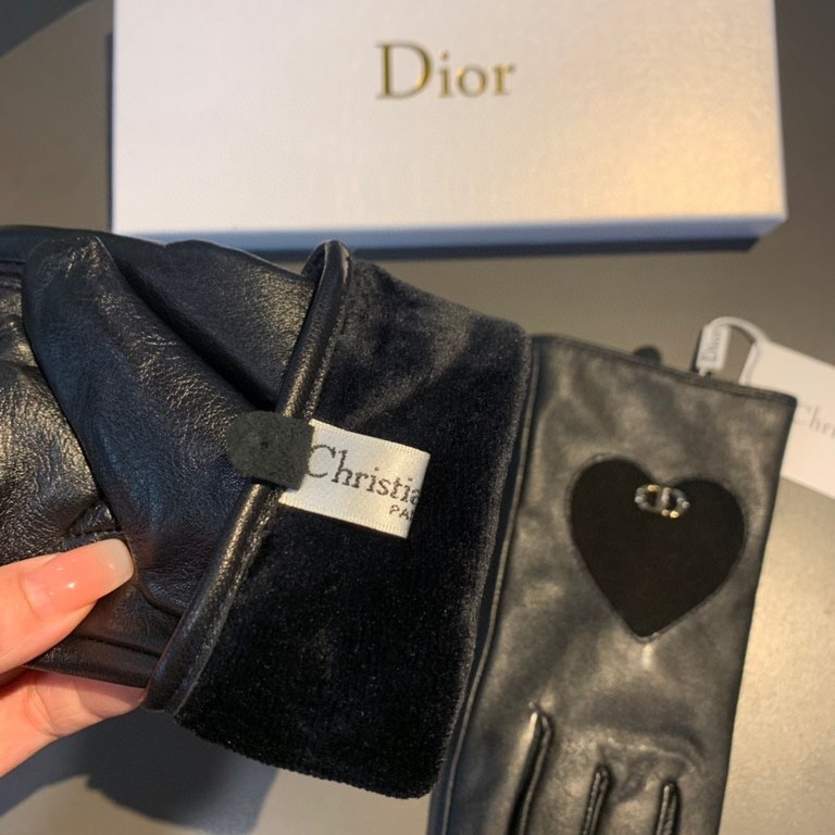 With packaging to run the volumeNew exclusive first   touch screen gloves Dior Dior lace lace   touch screen gloves (original quality) official website synchronization women's new high-grade sheepskin gloves    goddesses