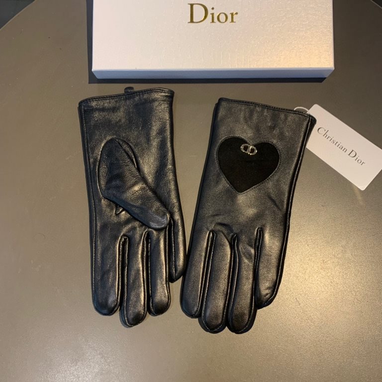 With packaging to run the volumeNew exclusive first   touch screen gloves Dior Dior lace lace   touch screen gloves (original quality) official website synchronization women's new high-grade sheepskin gloves    goddesses