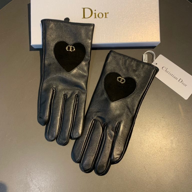 With packaging to run the volumeNew exclusive first   touch screen gloves Dior Dior lace lace   touch screen gloves (original quality) official website synchronization women's new high-grade sheepskin gloves    goddesses