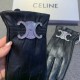 2022 new exclusive first   touch screen gloves CELINE CELINE   drill (original quality) official website synchronization women's new high-grade sheepskin gloves    goddess preferred can not be missed     100% selection o