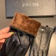 2022 new exclusive first  touch screen gloves Prada wave flower   edge gloves [original quality] official website synchronization Ms. new high-grade sheepskin gloves    goddess preferred can not be missed        100 perc