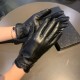 2022 new exclusive first  touch screen gloves Prada wave flower   edge gloves [original quality] official website synchronization Ms. new high-grade sheepskin gloves    goddess preferred can not be missed        100 perc