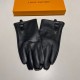 2022 new exclusive first   touch screen men's models gloves LV [original quality] official website synchronization men and women's new couple   high-grade sheepskin gloves    set of the first choice of the United States 