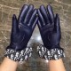 Dior  burst to   [top original single] official website synchronization women's new high-grade sheepskin gloves     100% selection of imported lambskin lining cashmere warm and comfortable better Leather luster bright fu