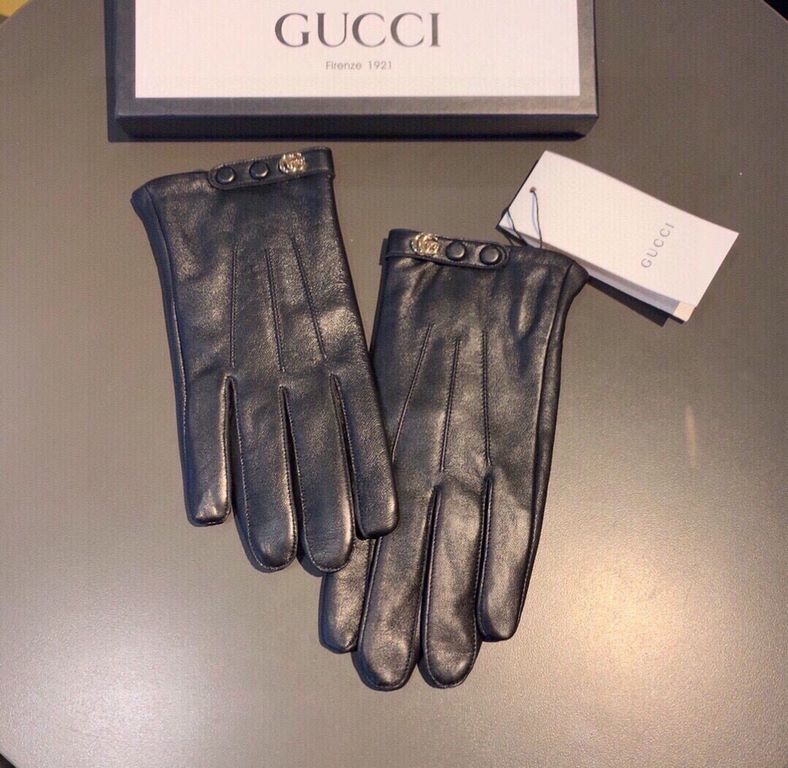 2021 new exclusive first   touch screen gloves men's gloves Gucci Gucci new high-grade sheepskin gloves    type of men preferred can not be missed    hundred percent of the selection of imported sheepskin Leather fine an