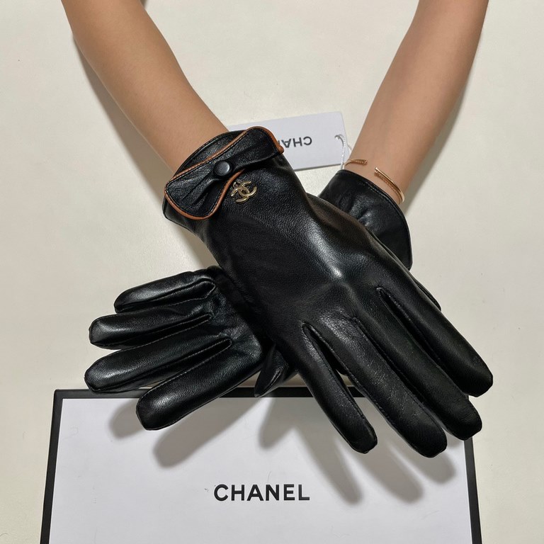 With packaging 2021 new exclusive first  touch screen gloves CHANEL CHANEL bow gloves [original quality] official website synchronization women's new high-grade sheepskin gloves    goddesses preferred can not be missed  