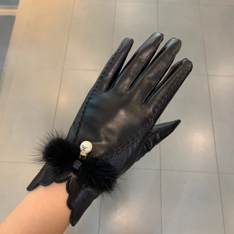 New exclusive first   touch screen gloves Chanel [original quality] women's new high-grade sheepskin gloves    goddess preferred can not miss   imported sheepskin Leather soft and delicate recognized imported sheepskin h