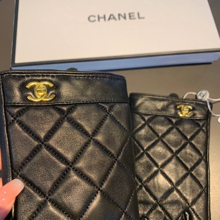 With packaging run2022 new exclusive first  touch screen gloves Chanel Chanel double C [original quality] official website synchronization Ms. new high-grade sheepskin gloves    goddesses preferred can not be missed    h