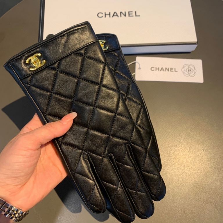 With packaging run2022 new exclusive first  touch screen gloves Chanel Chanel double C [original quality] official website synchronization Ms. new high-grade sheepskin gloves    goddesses preferred can not be missed    h