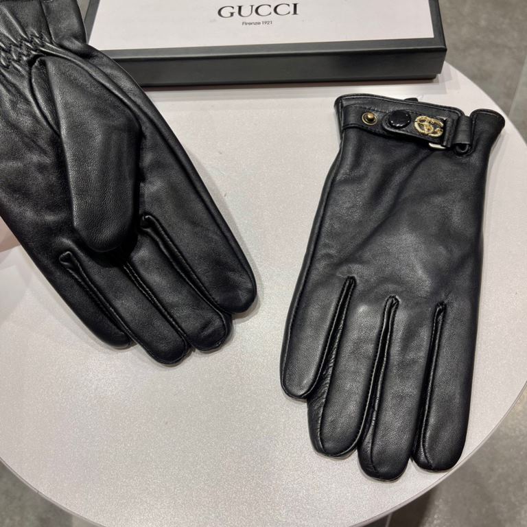 men's  2023 new exclusive first   touch screen gloves men's gloves Gucci Gucci new high-grade sheepskin gloves     type of men preferred can not be missed        100 percent of the selection of imported sheepskin Leather