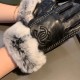 .Chanel Chanel 2022 fall and winter lazy rabbit hair sheepskin gloves   cell phone touch screen, worth comparing     the same paragraph of different qualities, kill the market poor products, imported first-class sheepski