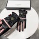 2023 new Gucci curve new exclusive first   touch screen women's gloves Gucci Gucci [original quality] official website synchronization women's new high-grade sheepskin gloves    goddess preferred can not be missed    hun