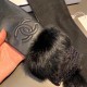 PackagingCHANEL CHANEL women's models explosive models open finger with sleeve long gloves Imported original leather (first-class sheepskin)  raccoon fur    mercerized lining   elastic fabric physical super beautiful exp