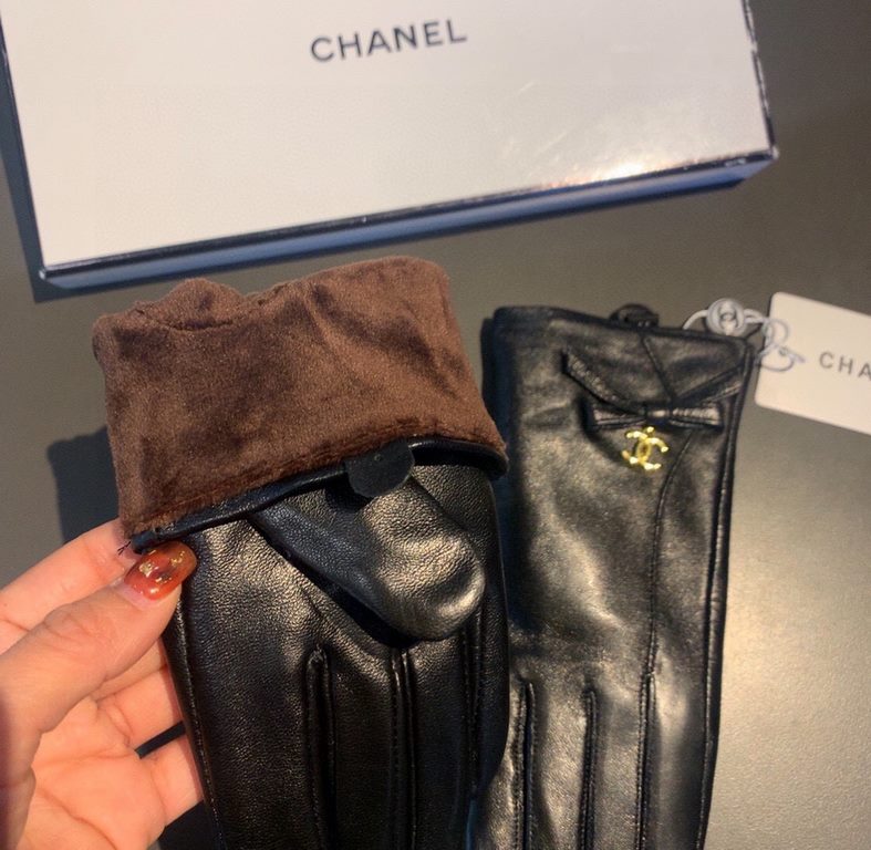 2022 new exclusive first  big red   touch screen gloves Chanel Chanel [original quality] official website synchronization Ms. new high-grade sheepskin gloves    goddess preferred can not miss        hundred percent of th