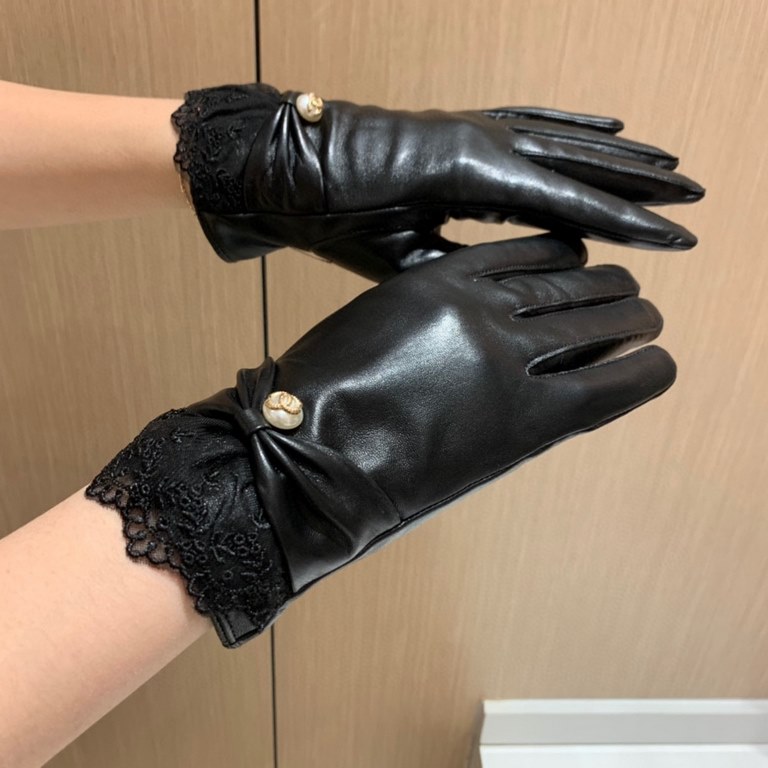 2022 new exclusive first  touch screen gloves Chanel Chanel [original quality] official website synchronization women's new high-grade sheepskin gloves    goddess preferred can not be missed    hundred percent of the sel