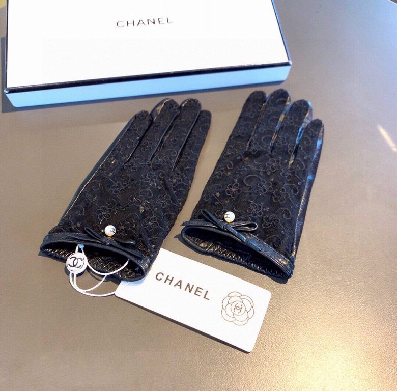 2023 new exclusive first  touch screen gloves Chanel Chanel [original quality] official website synchronization women's new high-grade sheepskin gloves    goddess preferred can not be missed    hundred percent of the sel