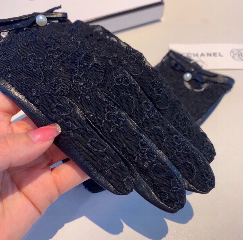 2023 new exclusive first  touch screen gloves Chanel Chanel [original quality] official website synchronization women's new high-grade sheepskin gloves    goddess preferred can not be missed    hundred percent of the sel