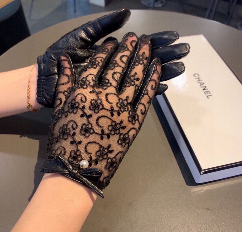 2023 new exclusive first  touch screen gloves Chanel Chanel [original quality] official website synchronization women's new high-grade sheepskin gloves    goddess preferred can not be missed    hundred percent of the sel