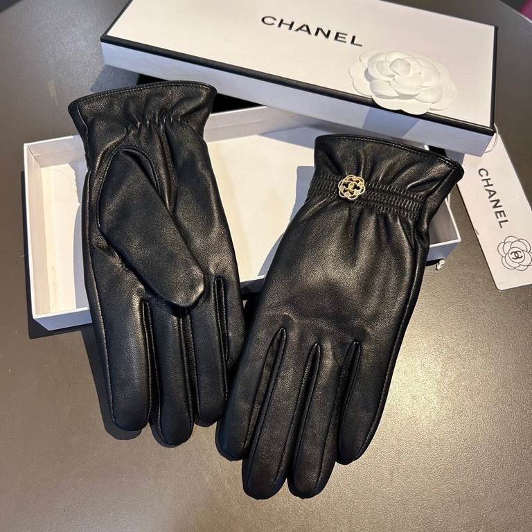 2023 new exclusive first  touch screen gloves Chanel Chanel [original quality] official website synchronization women's new high-grade sheepskin gloves     goddess preferred can not be missed    100% selection of importe