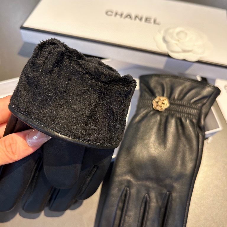 2023 new exclusive first  touch screen gloves Chanel Chanel [original quality] official website synchronization women's new high-grade sheepskin gloves     goddess preferred can not be missed    100% selection of importe