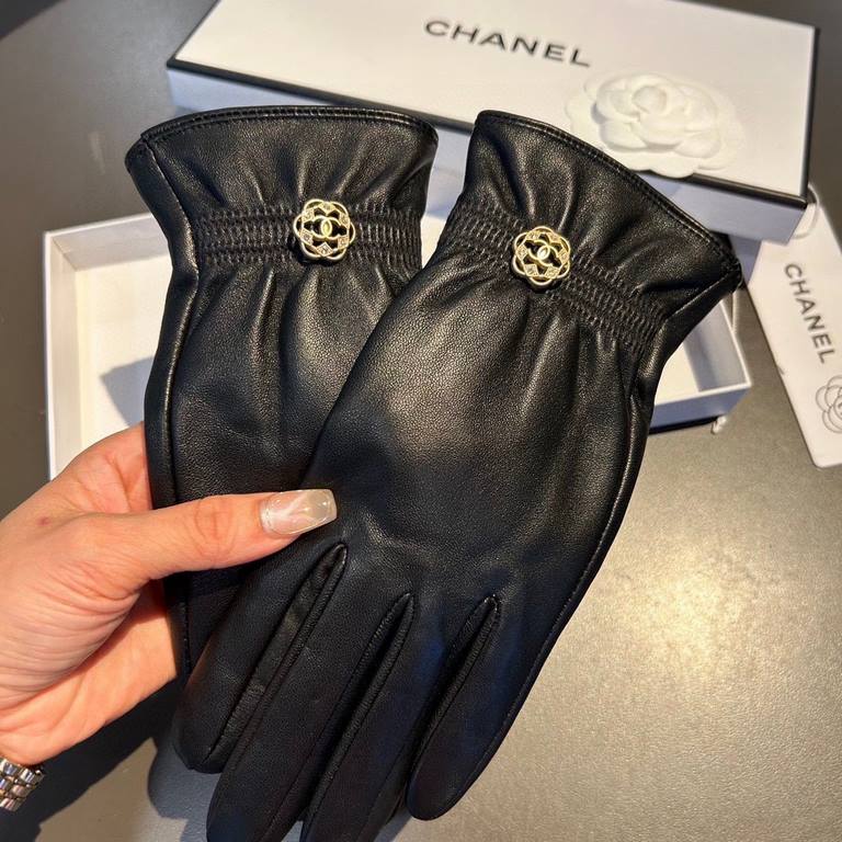 2023 new exclusive first  touch screen gloves Chanel Chanel [original quality] official website synchronization women's new high-grade sheepskin gloves     goddess preferred can not be missed    100% selection of importe