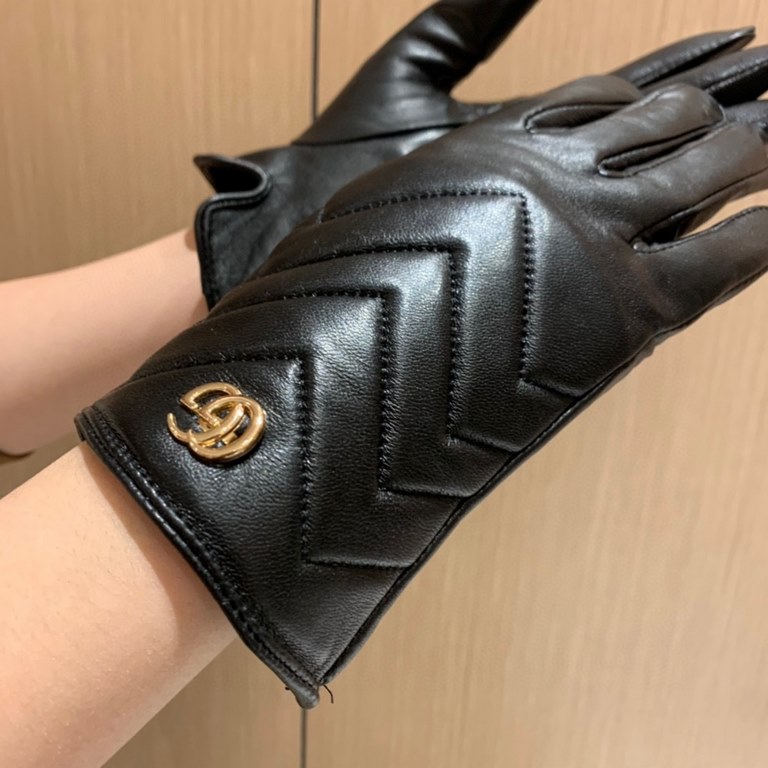 2022 new Gucci curve new exclusive first   touch screen women's gloves Gucci Gucci [original quality] official website synchronization women's new high-grade sheepskin gloves    goddess preferred can not be missed    hun