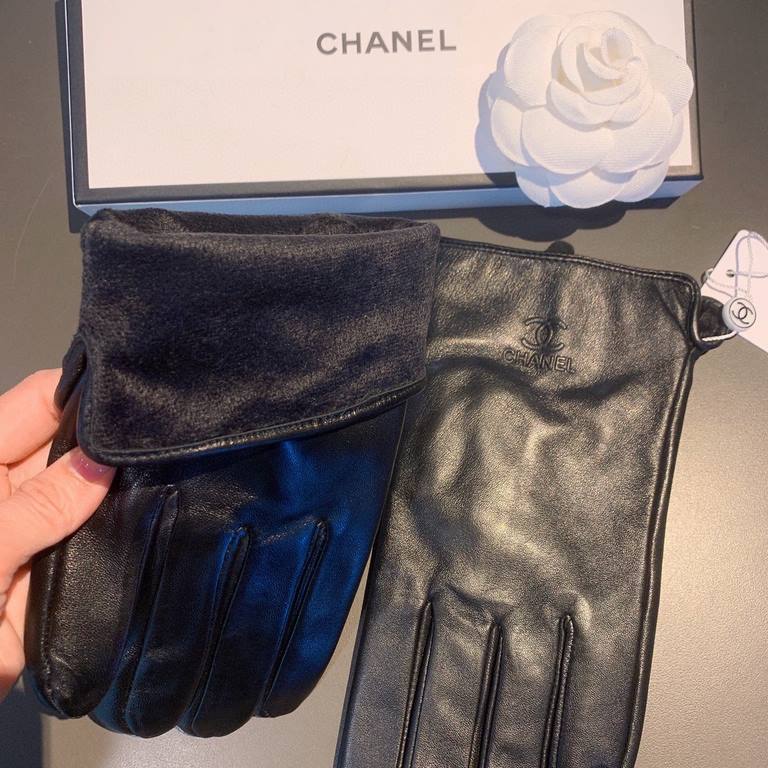 2022 new exclusive first  touch screen couple models gloves CHANEL Chanel [original quality] official website synchronization men and women new high-grade sheepskin gloves    men and women God preferred can not be missed