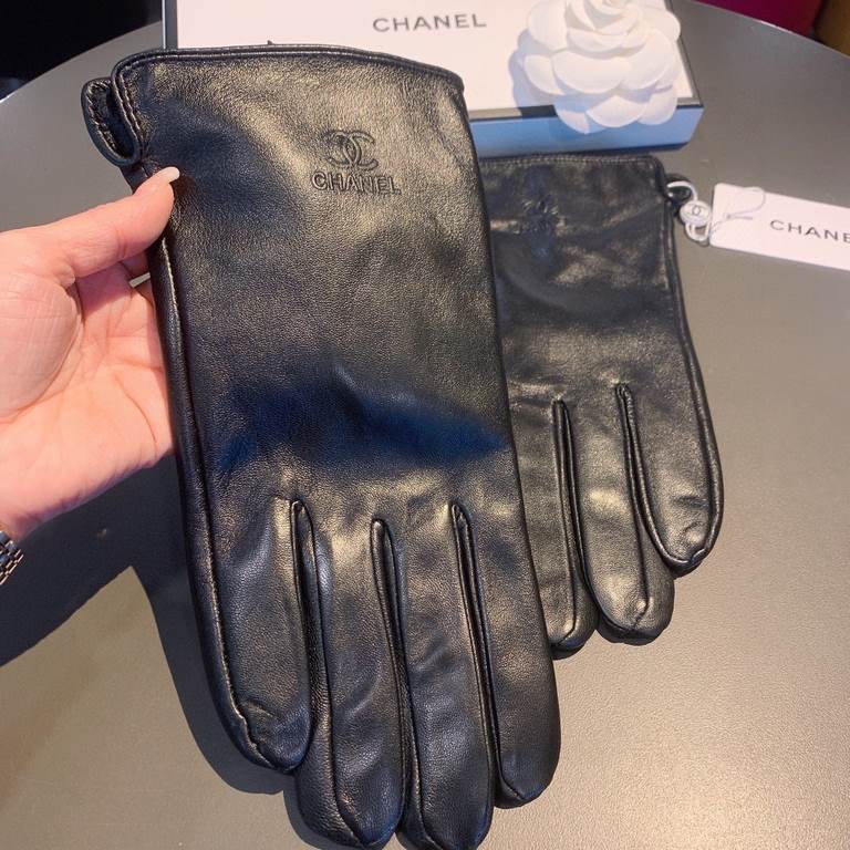 2022 new exclusive first  touch screen couple models gloves CHANEL Chanel [original quality] official website synchronization men and women new high-grade sheepskin gloves    men and women God preferred can not be missed