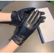 2022 new exclusive first  touch screen gloves Prada wave flower   edge gloves [original quality] official website synchronization Ms. new high-grade sheepskin gloves    goddess preferred can not be missed        100 perc