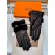 New exclusive first Hermes women's new high-grade sheepskin gloves    Goddesses preferred can not miss    First-class sheepskin Leather fine and soft cashmere lining to keep warm better Goddesses set of the United States